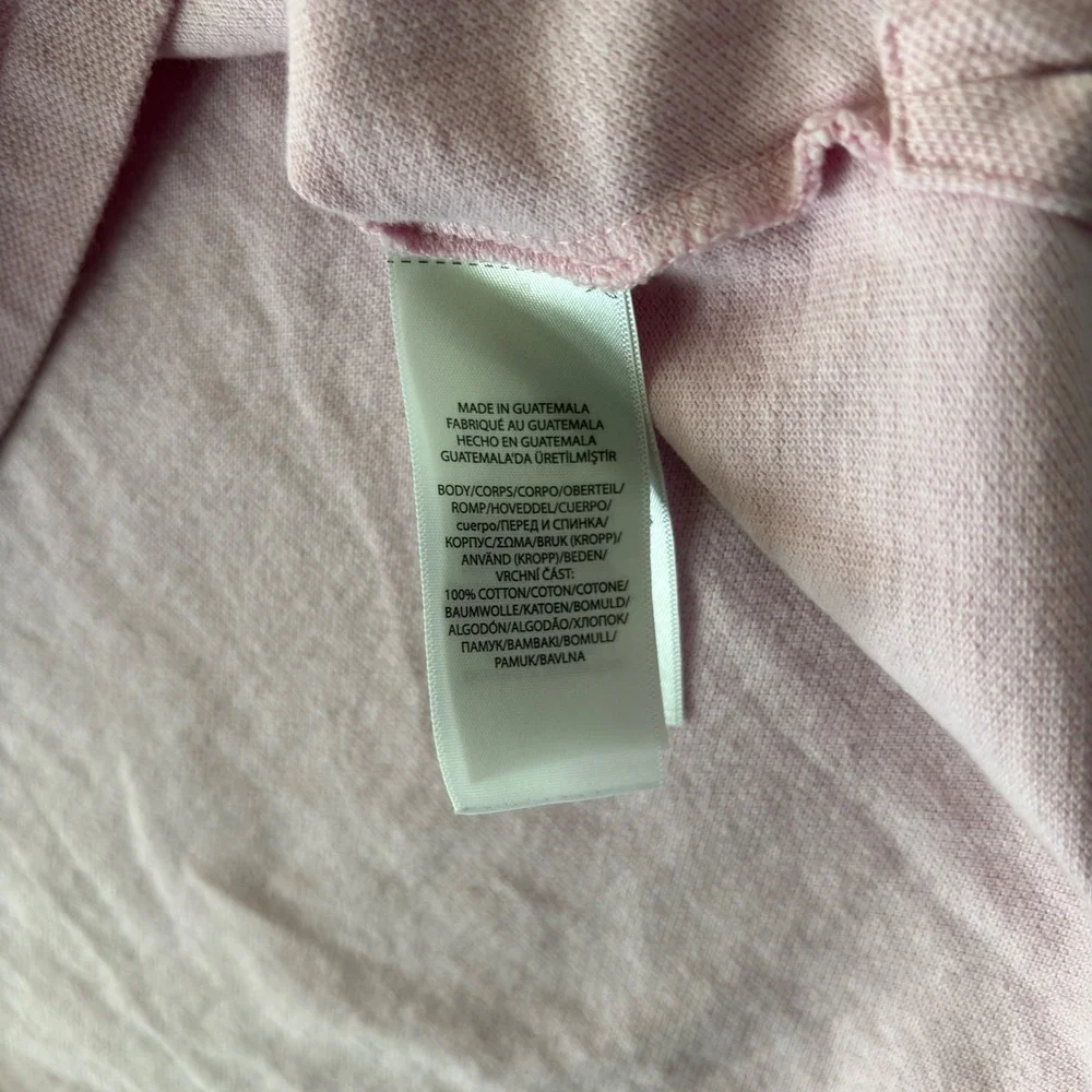 Polo Ralph Lauren Mens Classic Fit Pink Cotton Pique Short Sleeve Polo Shirt L